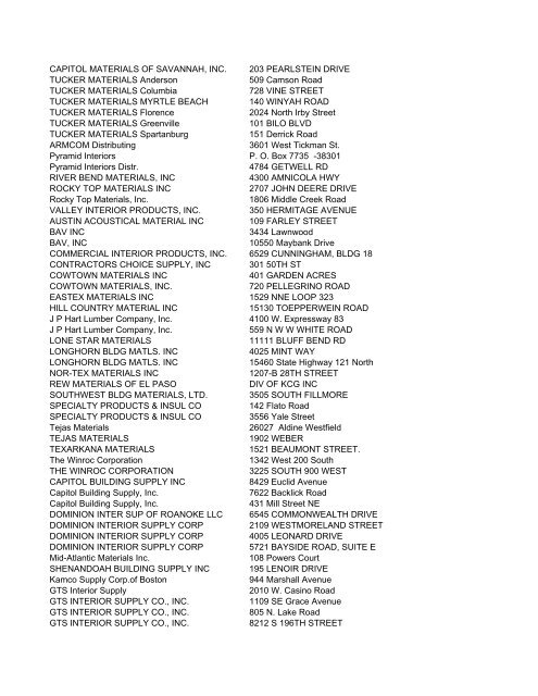 Ceiling Cloud Spec Sheets