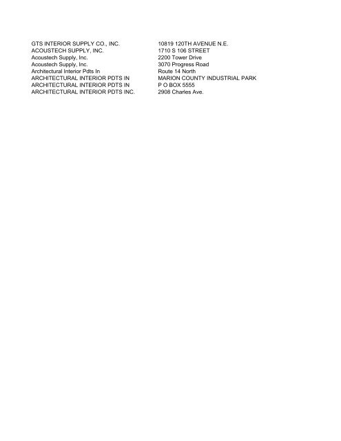 Ceiling Cloud Spec Sheets