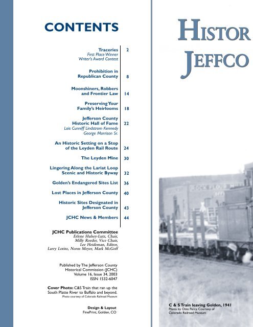 2003: Volume 16, Issue 24 - Historic Jeffco