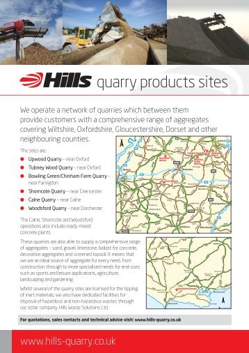 Our sites - Hills Quarry Products