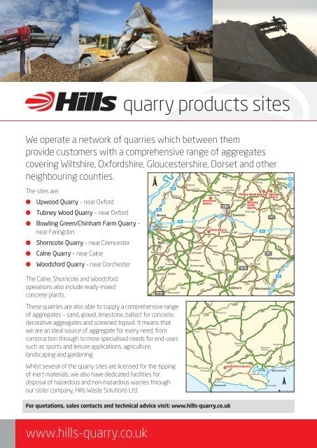 Our sites - Hills Quarry Products