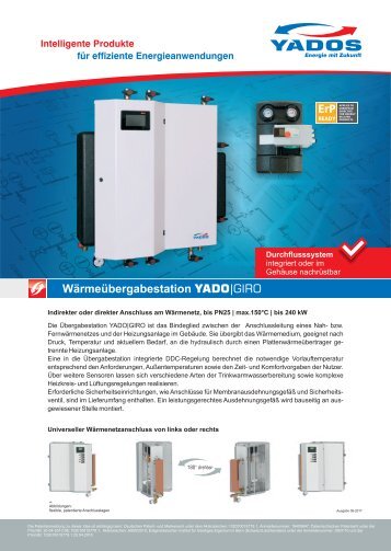 Wärmeübergabestation YADO|GIRO (Produktblatt)