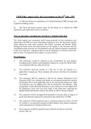 CBM Policy - Ministry of Petroleum and Natural Gas