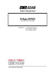 Adam Equipment ACBplus SERIES - Nova-Tech International, Inc