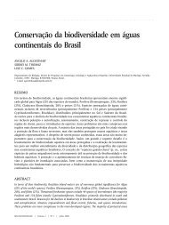 ConservaÃ§Ã£o da biodiversidade em Ã¡guas continentais do Brasil