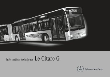 Informations techniques Le Citaro G