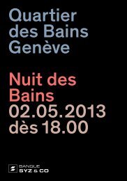 Quartier des Bains Genève Nuit des Bains 02.05.2013 dès 18.00