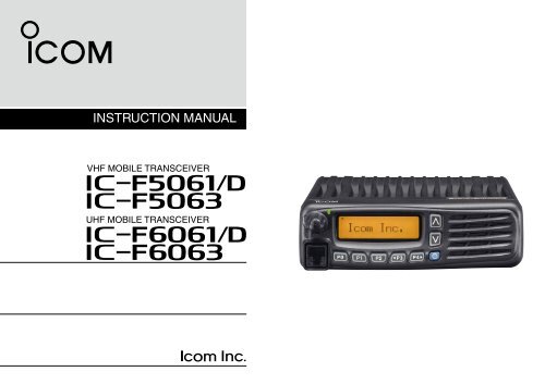 Icom F5061D VHF Digital Mobile Radio