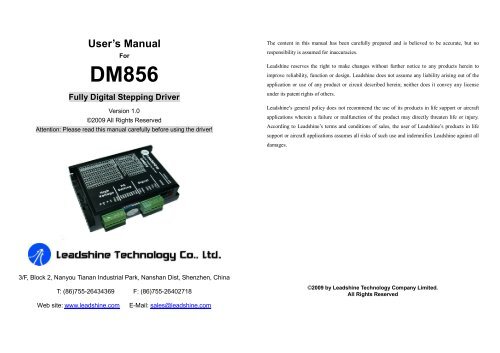 DM856 Manual - Ocean Controls