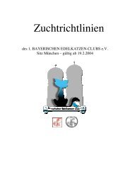 Zuchtrichtlinien - 1. Bayerischen Edelkatzen Club eV