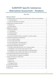 SUBSPORT Specific Substances Alternatives Assessment â Parabens