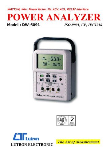 POWER ANALYZER, Model : DW-6091 - Merazet
