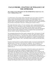 Pedagogy of the Oppressed Chapter 2 - the Homepage of Professor ...