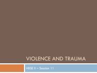 PowerPoint - Violence and Trauma