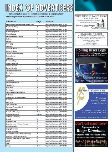 Download a PDF - Stage Directions Magazine