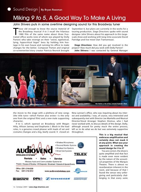 Download a PDF - Stage Directions Magazine