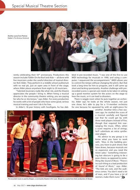 May Issue - Stage Directions Magazine