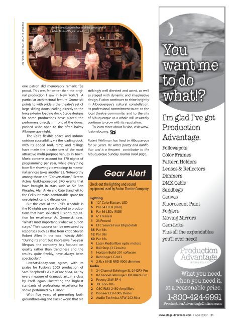 Download a PDF - Stage Directions Magazine