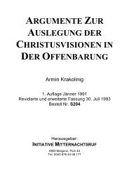 argumente zur auslegung der christusvisionen in ... - Hopeandmore.at