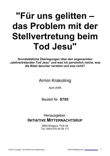 stellvertretenden Tod Jesu - Hopeandmore.at