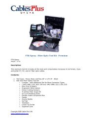 FTK-Epoxy - Fiber Optic Tool Kit - Premium - Cables Plus USA