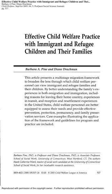 Effective Child Welfare Practice with Immigrants ... - ilzeearner.com