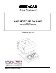 Adam Equipment AMB MOISTURE BALANCE - Nova-Tech ...