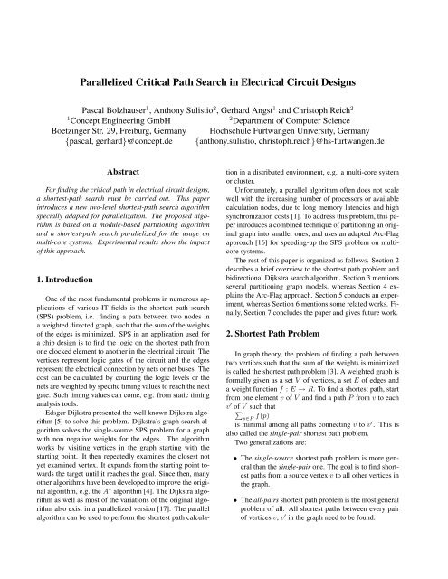 Parallelized Critical Path Search in Electrical Circuit Designs