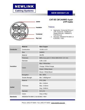 NEW-9805841-42 - Newlink Cabling Systems