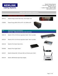 uploads/specs/Featured Products.pdf - Newlink Cabling Systems