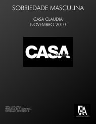 CASA CLAUDIA: sobriedade masculina