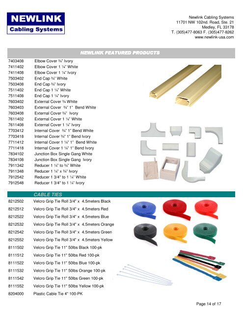 NEW_Featured Products_Pricing - Newlink Cabling Systems