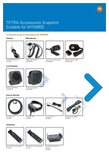 TETRA Accessories Snapshot Suitable for MTM800