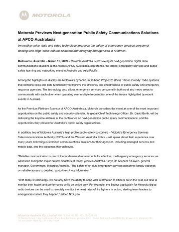 Motorola Previews Next-generation Public Safety Communications ...