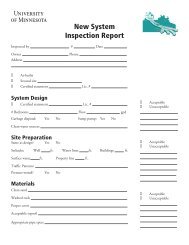 New Construction SSTS Inspection Form - University of Minnesota