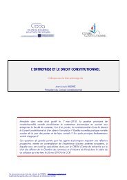 L'entreprise et le droit constitutionnel - CREDA