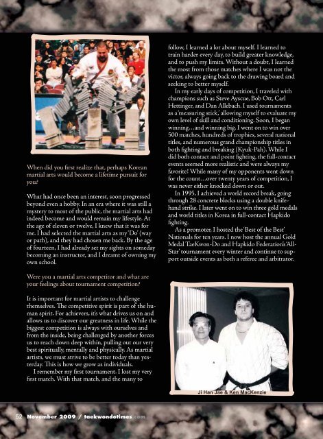 Grandmaster Ken MacKenzie - Taekwondo Times