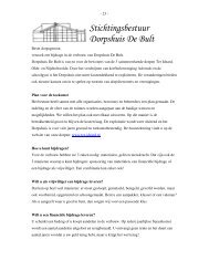 Stichtingsbestuur Dorpshuis De Bult - Ter Idzard