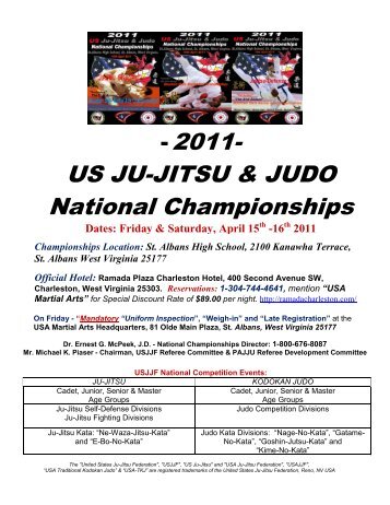 - 2011- US JU-JITSU & JUDO National Championships