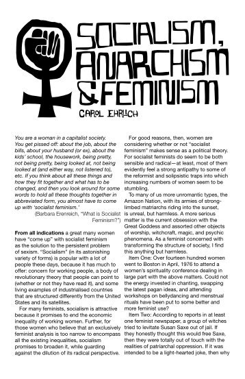 Socialism, anarchism and feminism - Libcom