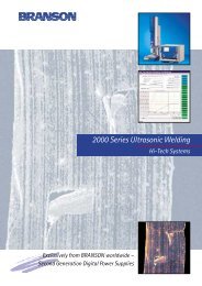 2000 Series Ultrasonic Welding - Branson Ultrasonics BV
