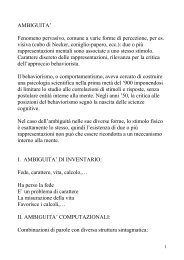 AMBIGUITA - Centro Interdipartimentale di Studi Cognitivi sul ...