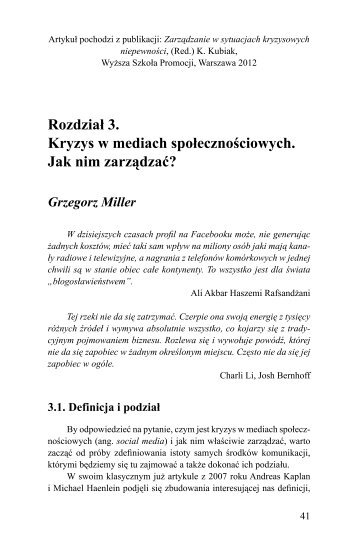 Kryzys w mediach spoÅecznoÅciowych. Jak nim zarzÄdzaÄ?