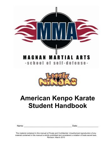 American Kenpo Karate Student Handbook - Magnan Martial Arts