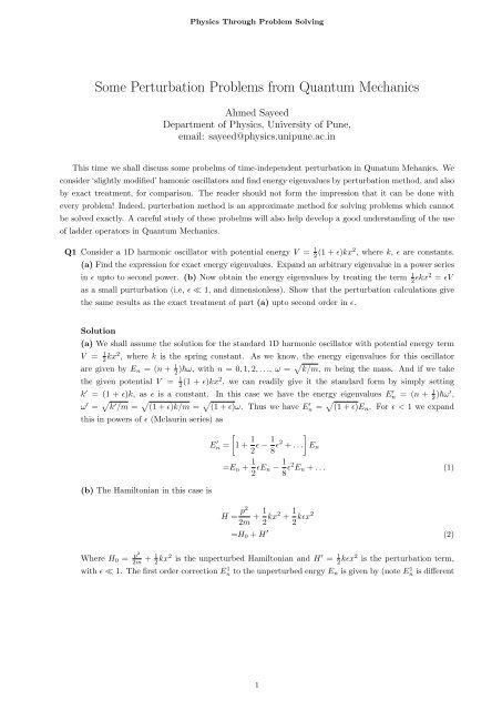 quantum physics problem