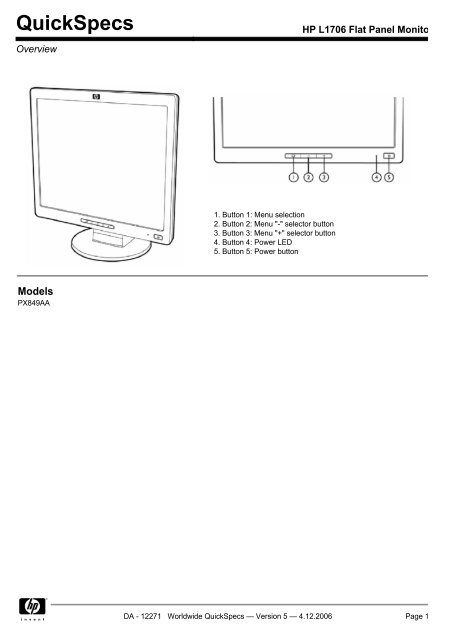 HP L1706 Flat Panel Monitor - Bulcom2000.com