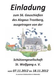 56. Gauschießen - Schützengesellschaft Sankt Wolfgang e.V.