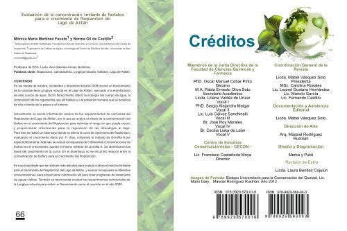 Revista Ciencia y ConservaciÃ³n 2012-2013 - Usac