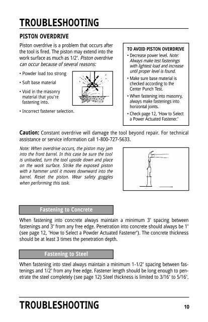 Ramset Powder Load Chart