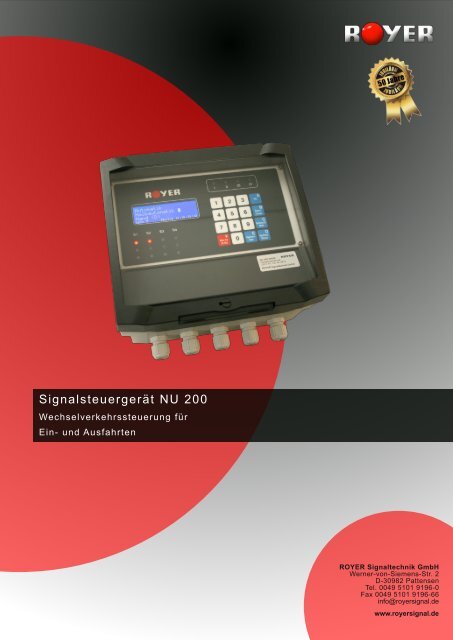Signalsteuergerät NU 200 - Royer Signaltechnik GmbH